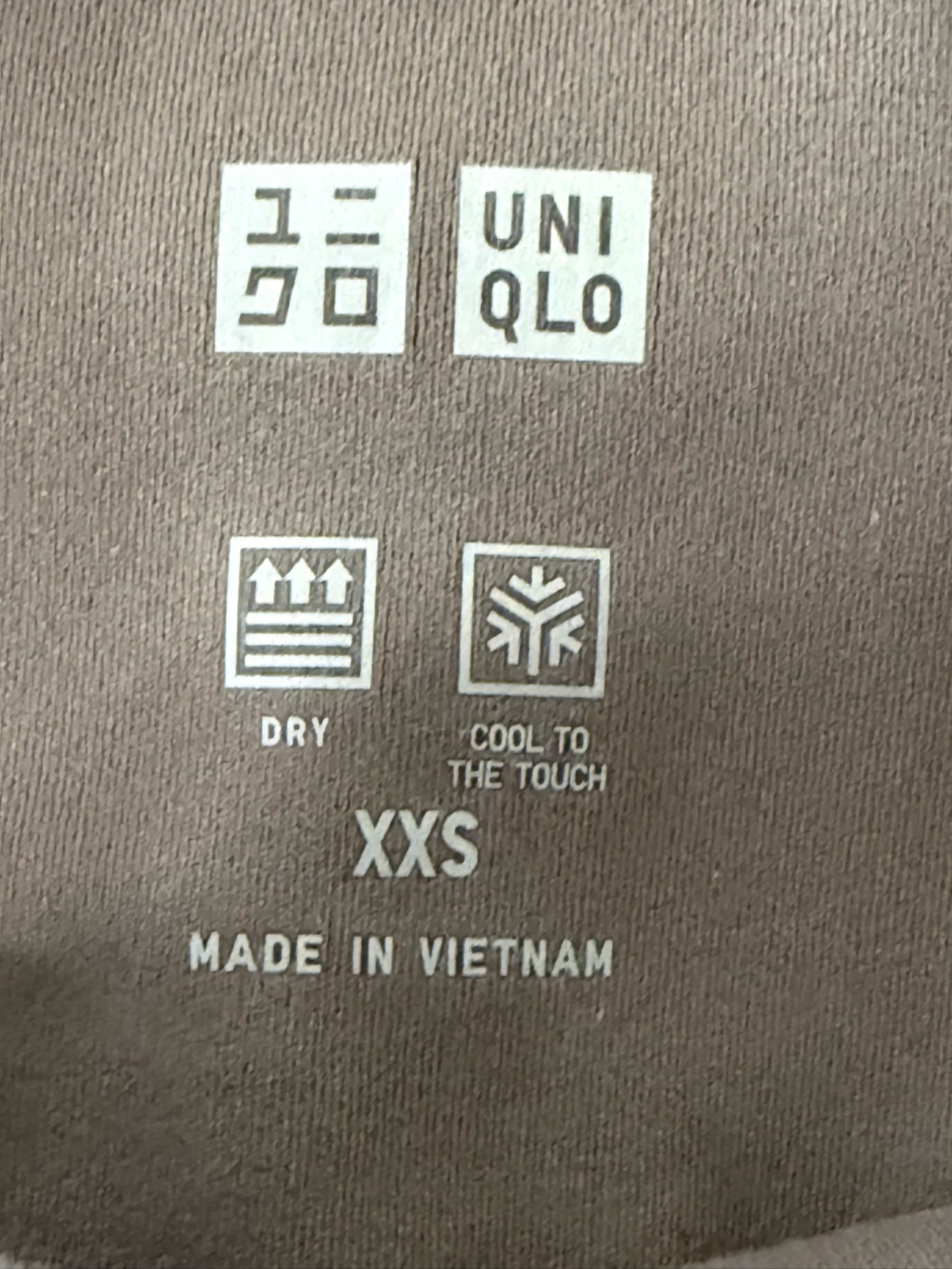 Uniqlo AIRism Soft Biker Shorts Brown Gray Pockets XXS - Picture 8 of 9